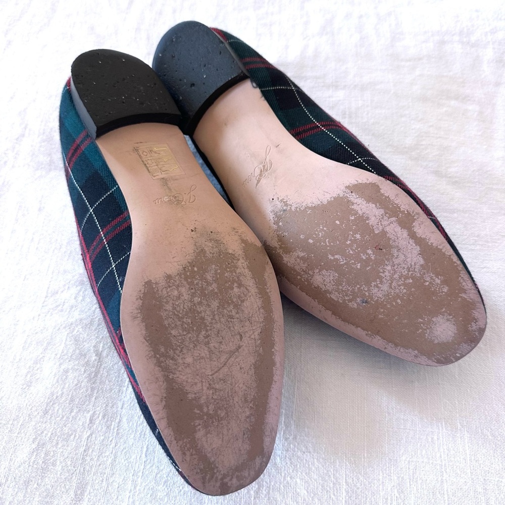 J. Crew Janie Embellished Tartan Plaid Loafers - Picture 7 of 7